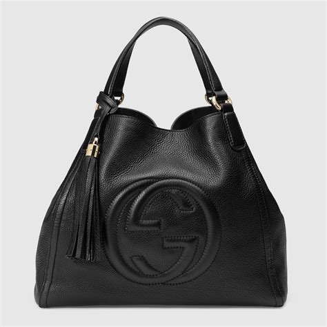 black leather gucci bag with tassel|Gucci handbags black leather small.